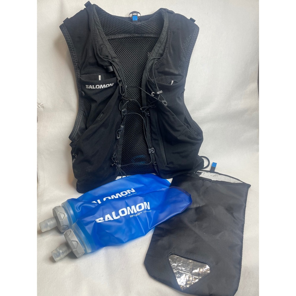 Salomon ADV Skin 5 Vented Hydration Backpack Size XS 33"-36" Black Dual Bladder